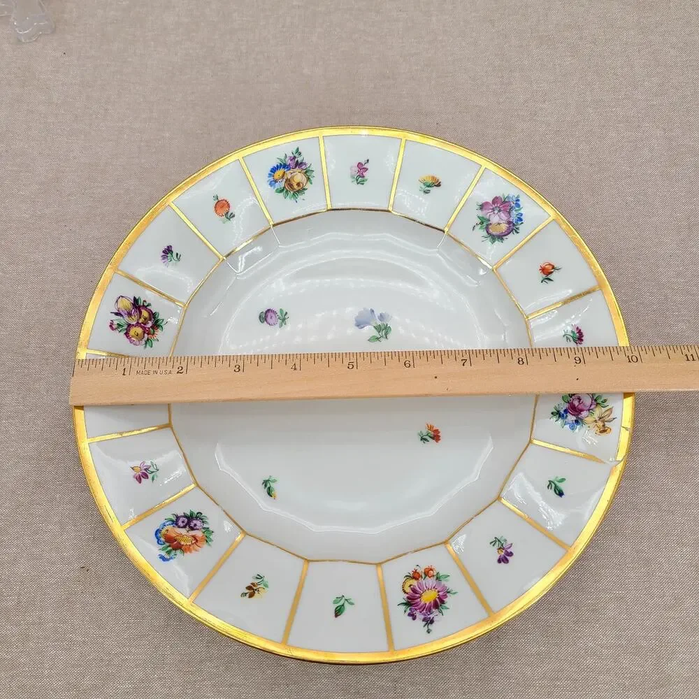 One (1) Royal Copenhagen 'Henriette' 10.25 Inch Dinner Plate #444-8549 Damaged
